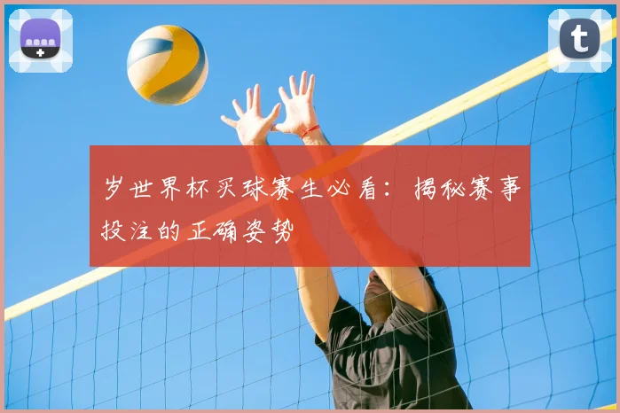 岁世界杯买球赛生必看：揭秘赛事投注的正确姿势